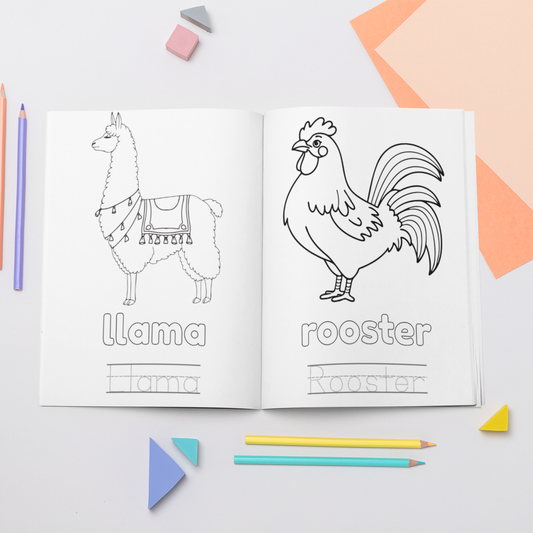 Farm Animals Colouring Book