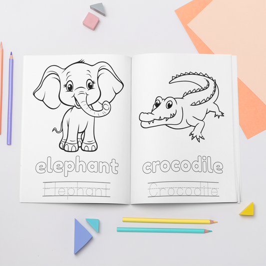 Wild Animals Colouring Book