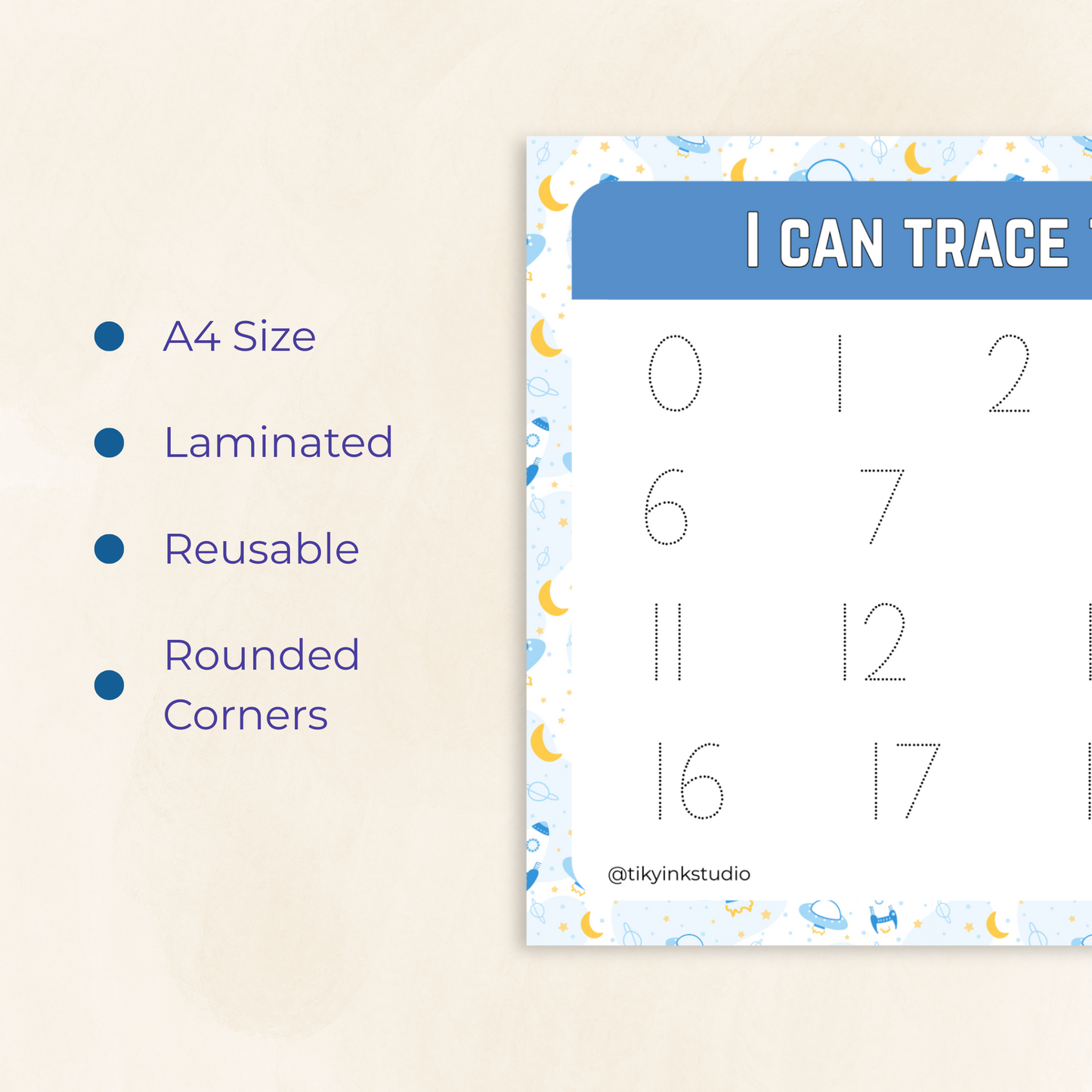 Tracing Numbers Worksheet Tiky Ink Studio Worksheet Tiky Ink Studio