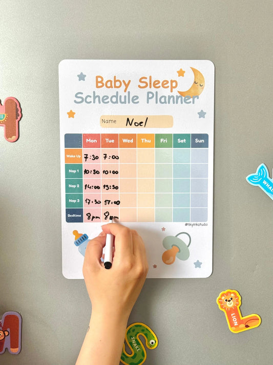 Baby Sleep Schedule Planner Tiky Ink Studio Planner Tiky Ink Studio