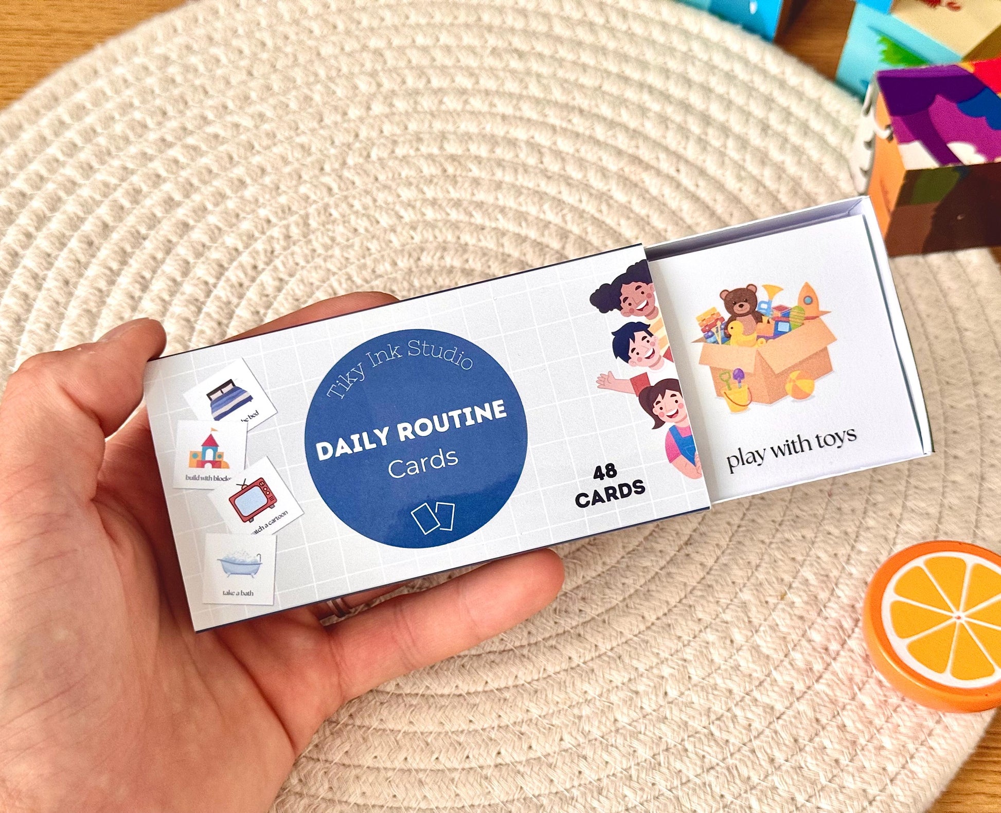 Daily Routine Cards Tiky Ink Studio Flashcards Tiky Ink Studio