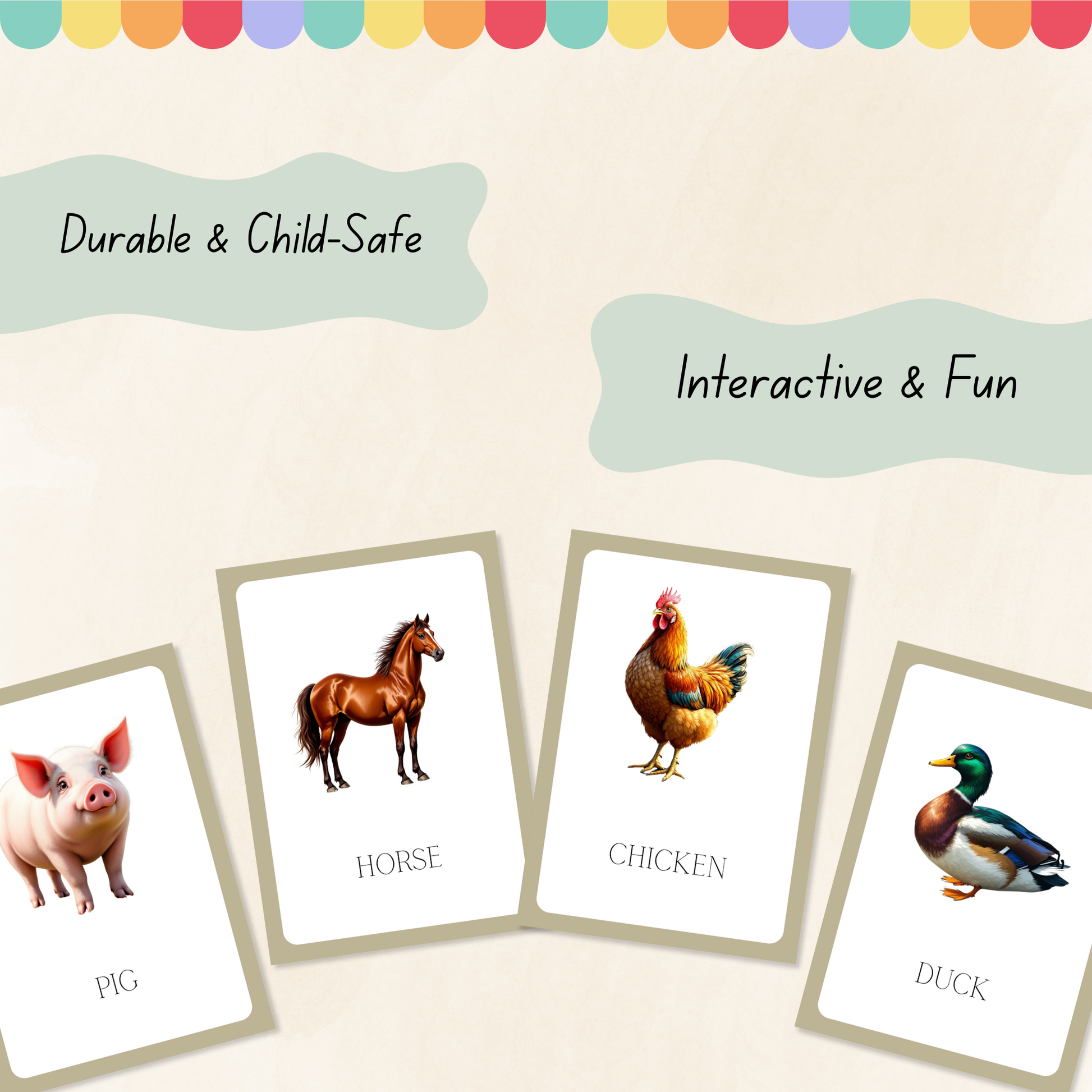 Farm Animals Flashcards Tiky Ink Studio Flashcards Tiky Ink Studio