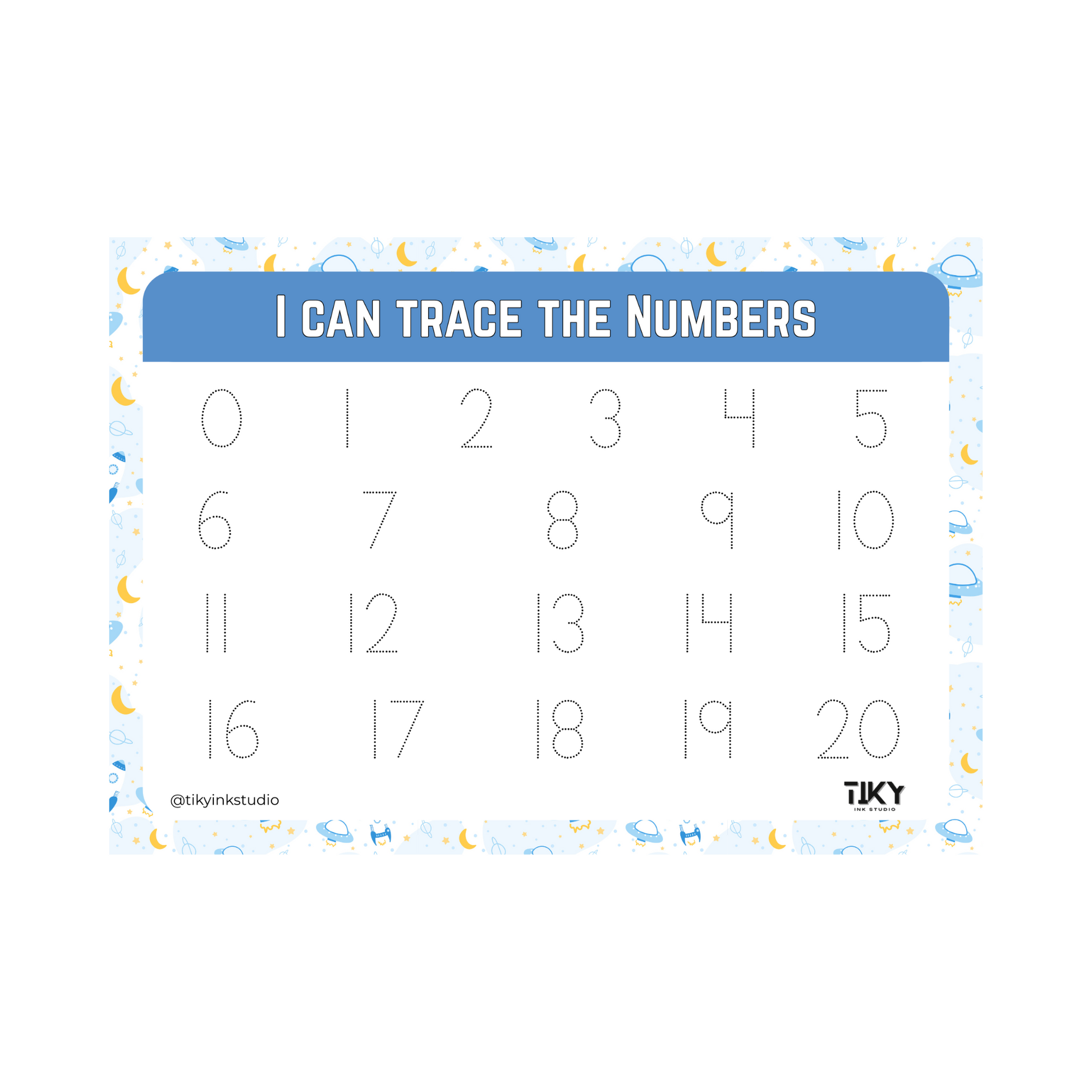Tracing Numbers Worksheet Tiky Ink Studio Worksheet Tiky Ink Studio