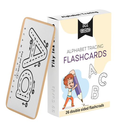 Alphabet Tracing Flashcards Tiky Ink Studio Flashcards Tiky Ink Studio