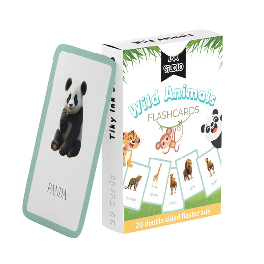Wild Animals Flashcards Tiky Ink Studio Flashcards Tiky Ink Studio