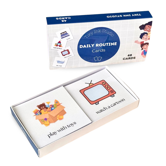 Daily Routine Cards Tiky Ink Studio Flashcards Tiky Ink Studio