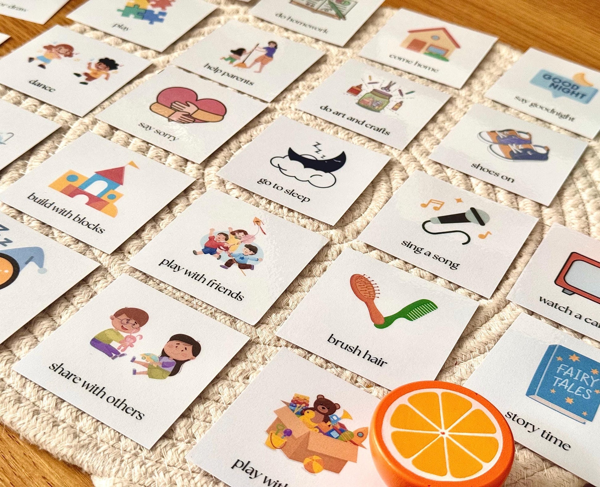 Daily Routine Cards Tiky Ink Studio Flashcards Tiky Ink Studio