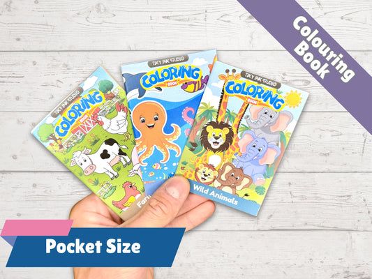 Mini Animal Colouring Books Tiky Ink Studio Colouring Books Tiky Ink Studio