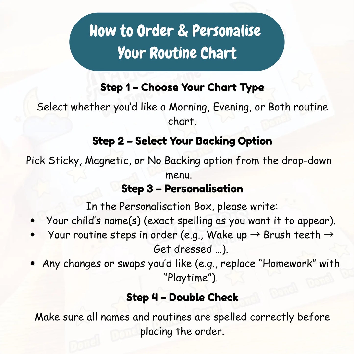 Morning & Evening Flip Routine Chart