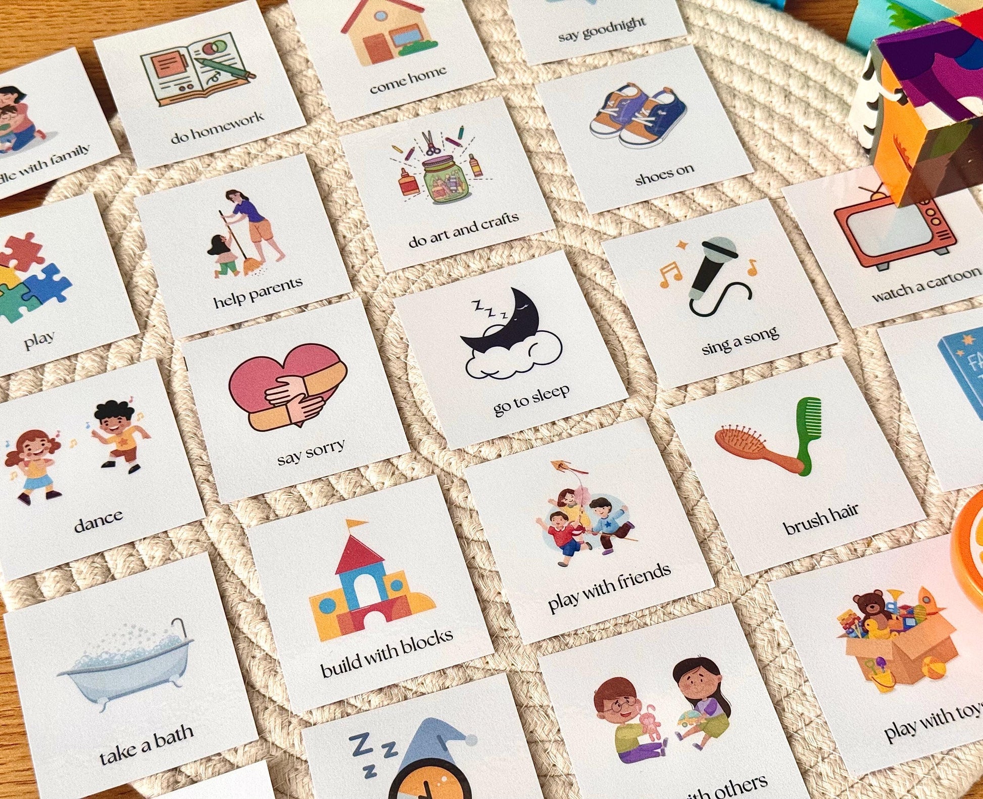 Daily Routine Cards Tiky Ink Studio Flashcards Tiky Ink Studio