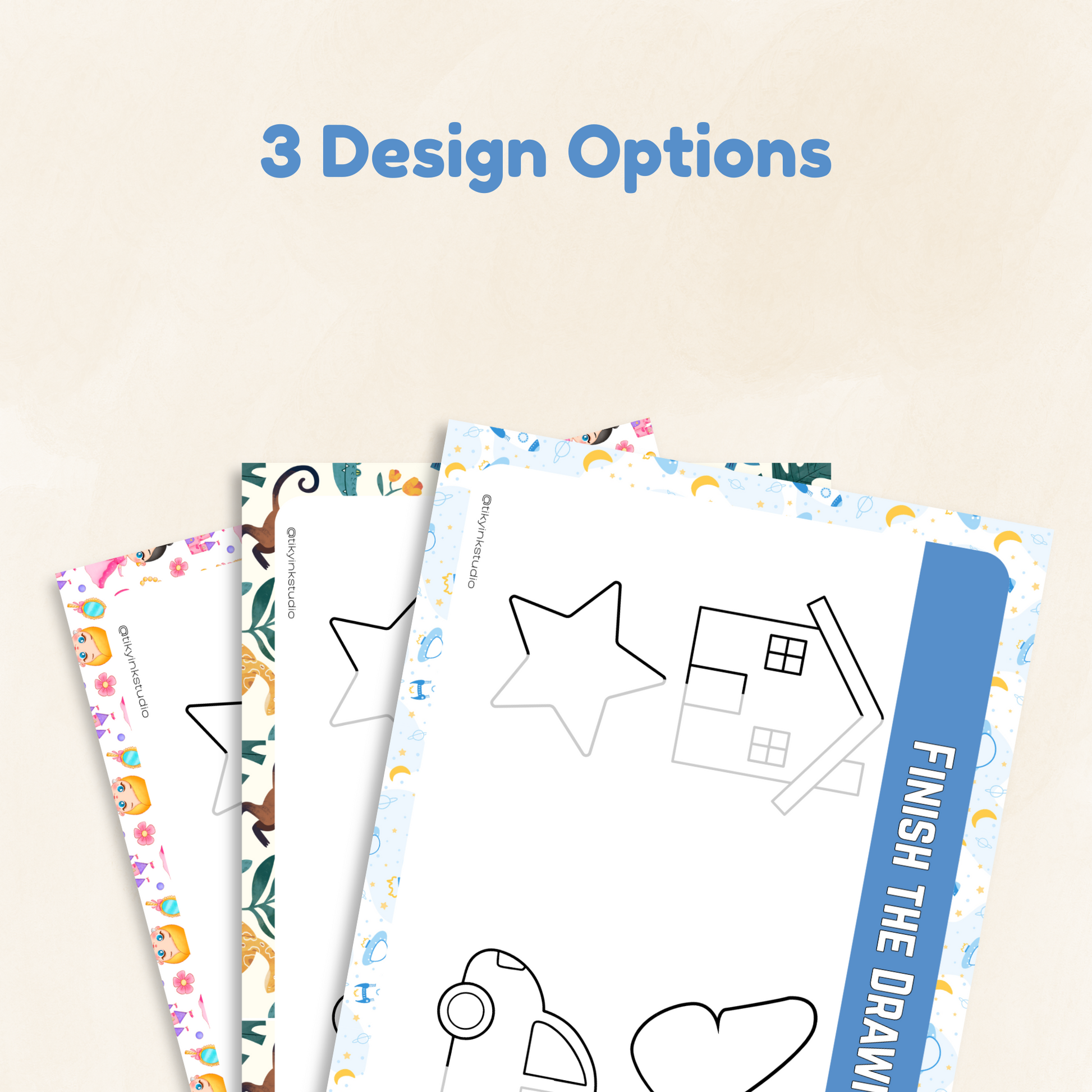 Finish the Drawing Worksheet for children, learning resources