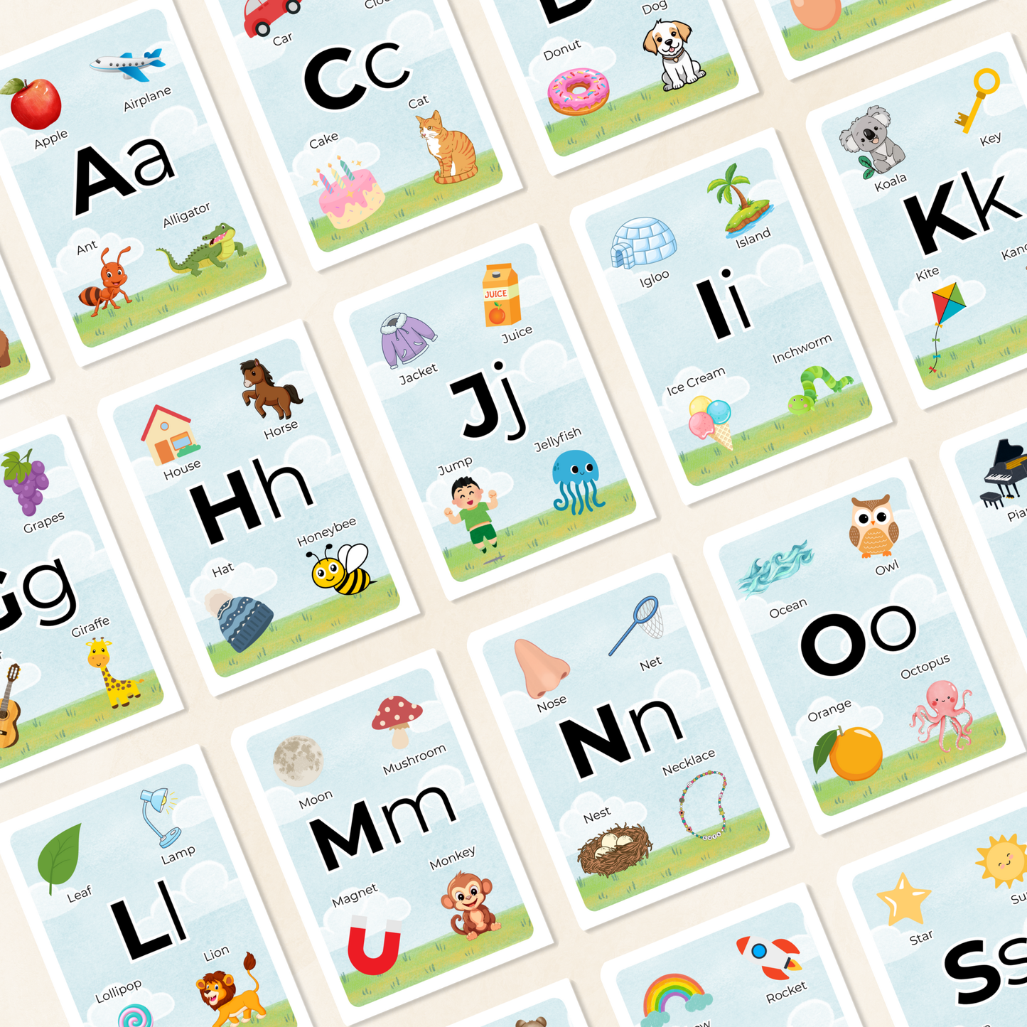Alphabet Adventure Flashcards Tiky Ink Studio Flashcards Tiky Ink Studio