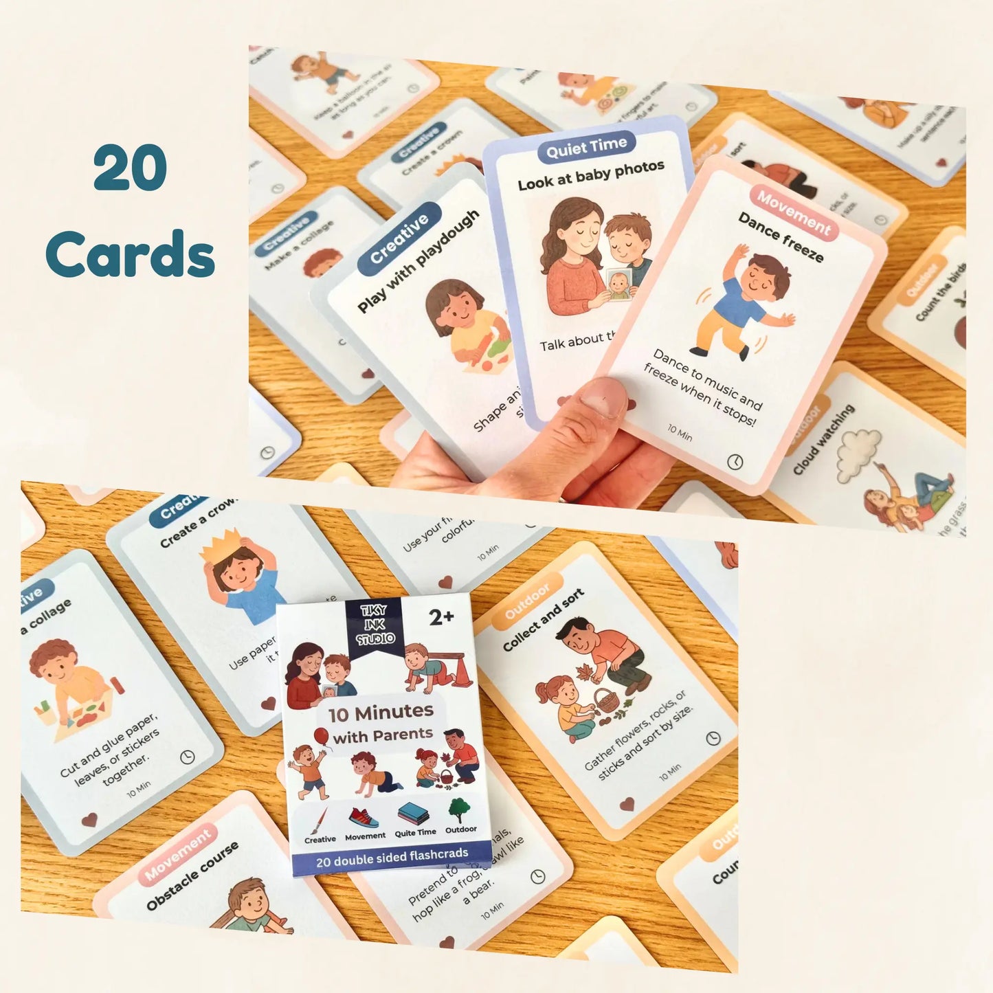 10 Minutes with Parent Activity Flashcards Tiky Ink Studio Flashcards Tiky Ink Studio