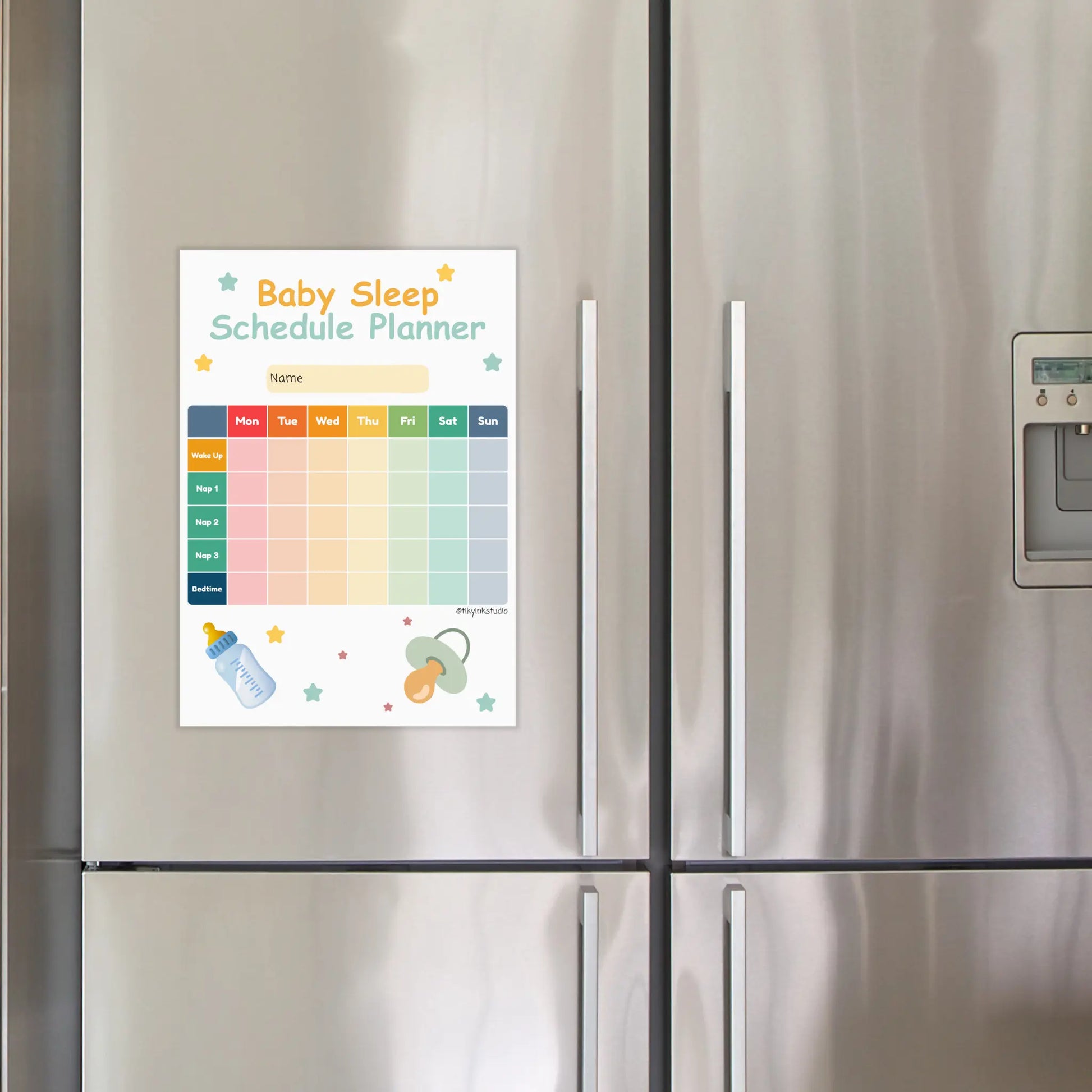 Baby Sleep Schedule Planner Tiky Ink Studio Planner Tiky Ink Studio