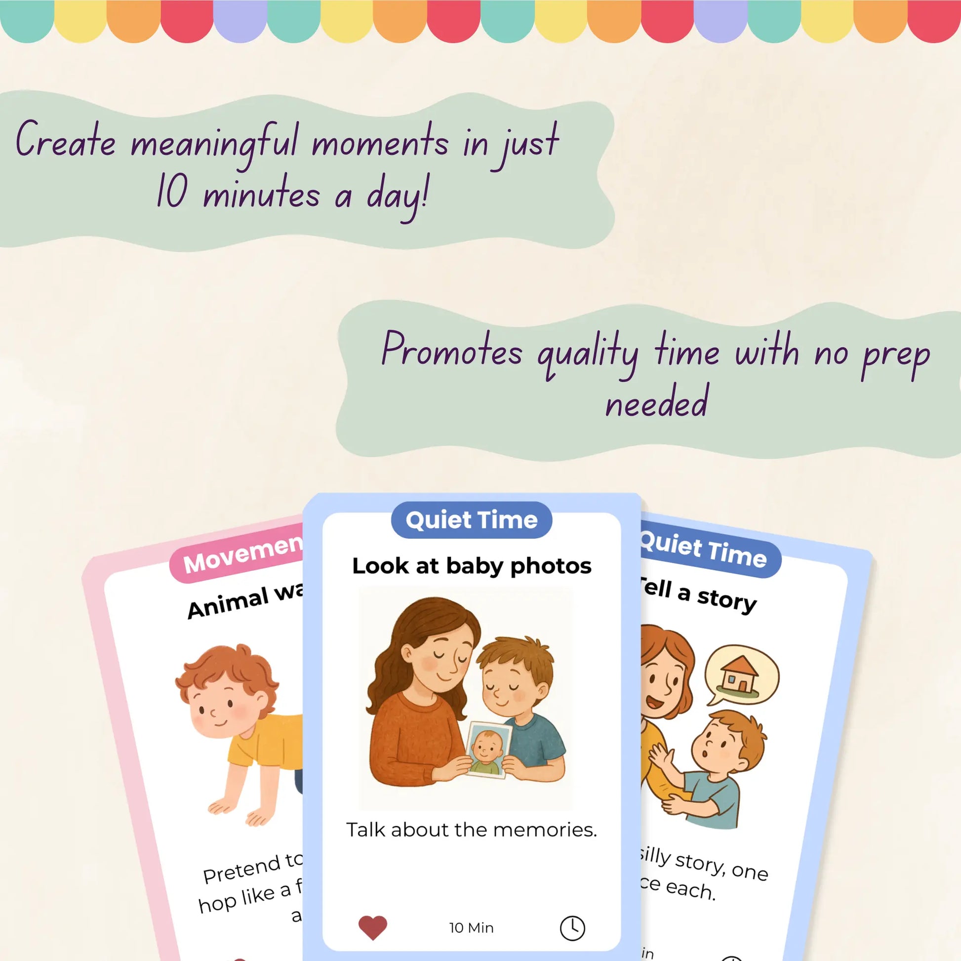 10 Minutes with Parent Activity Flashcards Tiky Ink Studio Flashcards Tiky Ink Studio