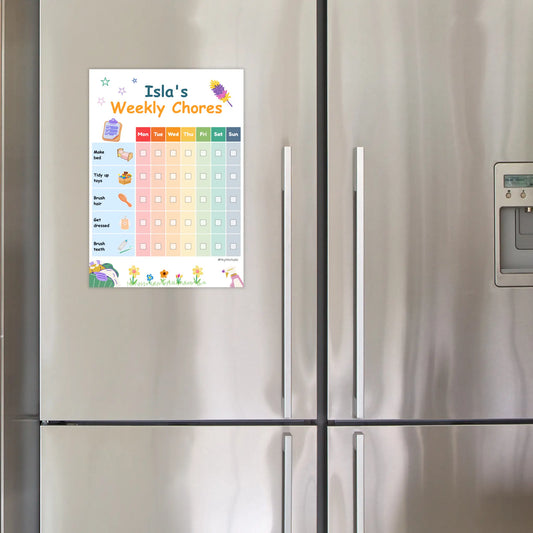 Personalised Weekly Chore Chart Tiky Ink Studio Planner Tiky Ink Studio