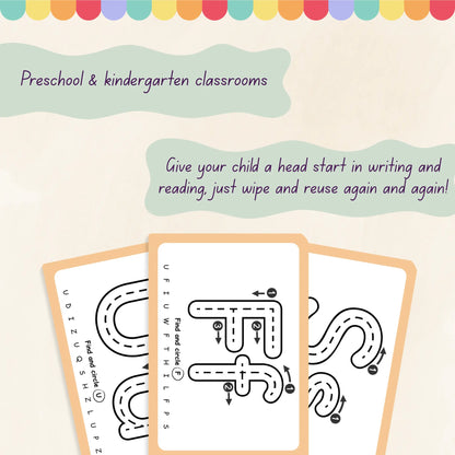 Alphabet Tracing Flashcards Tiky Ink Studio Flashcards Tiky Ink Studio