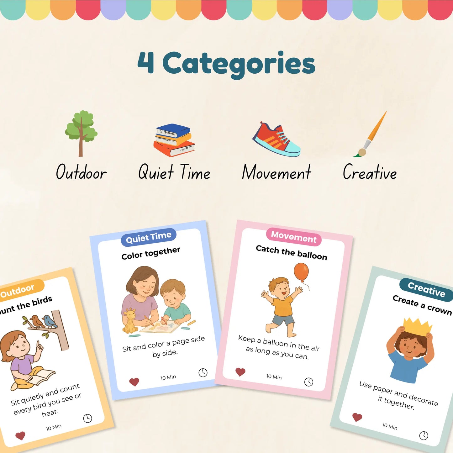 10 Minutes with Parent Activity Flashcards Tiky Ink Studio Flashcards Tiky Ink Studio