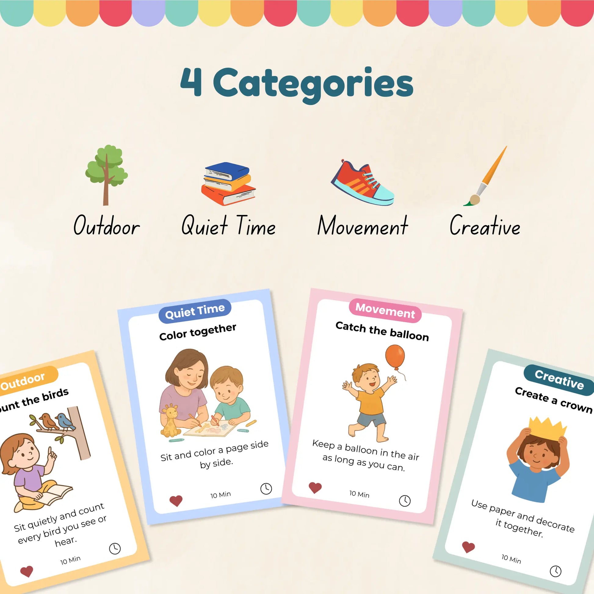 10 Minutes with Parent Activity Flashcards Tiky Ink Studio Flashcards Tiky Ink Studio