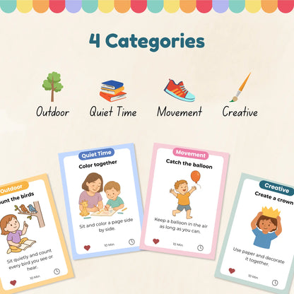 10 Minutes with Parent Activity Flashcards Tiky Ink Studio Flashcards Tiky Ink Studio