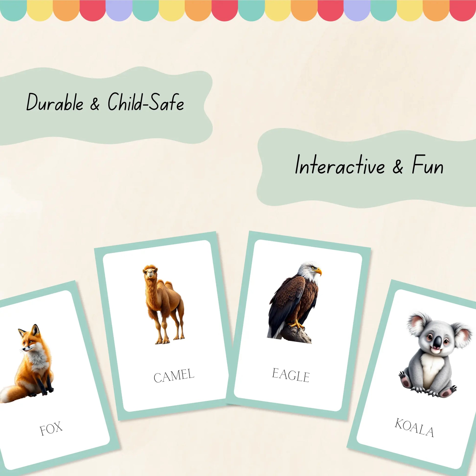 Wild Animals Flashcards Tiky Ink Studio Flashcards Tiky Ink Studio