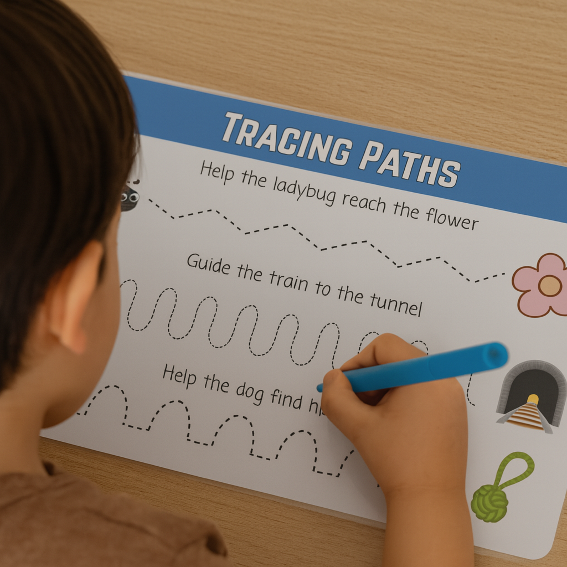 Tracing Paths Worksheet Tiky Ink Studio Worksheet Tiky Ink Studio