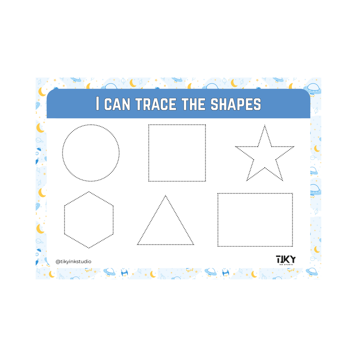 Tracing Shapes Worksheet Tiky Ink Studio Worksheet Tiky Ink Studio