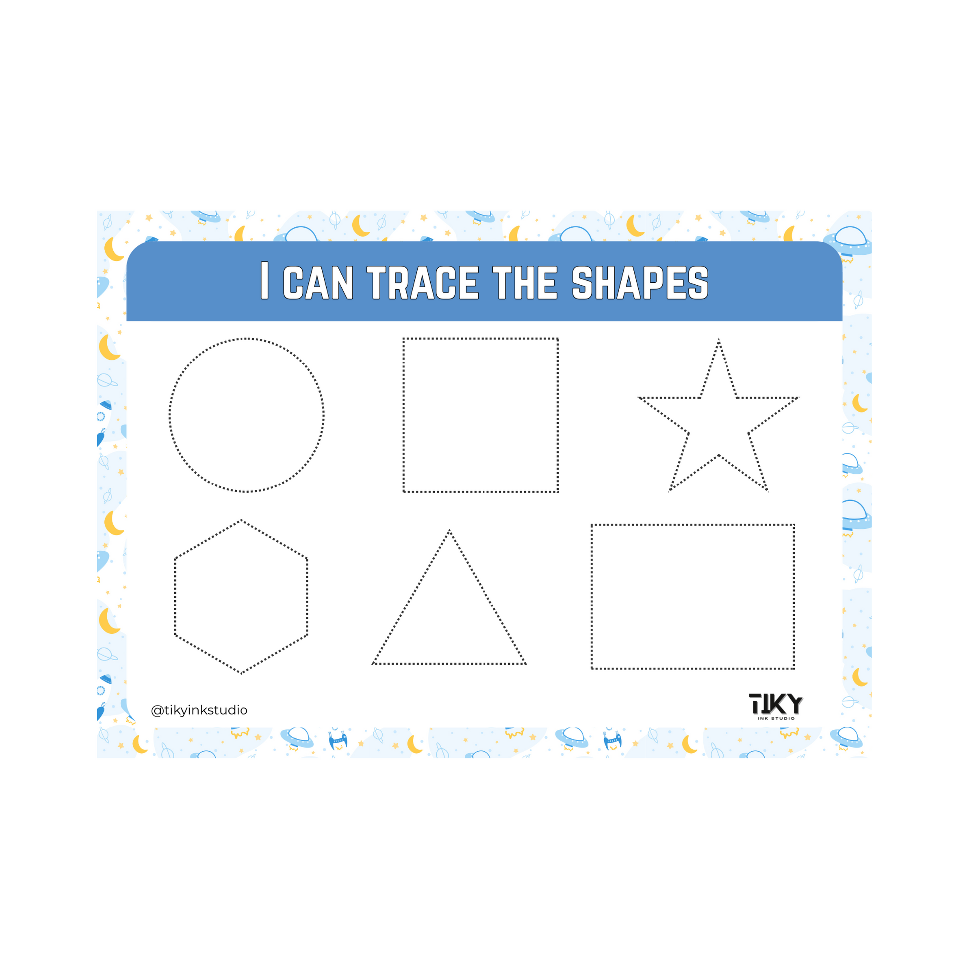 Tracing Shapes Worksheet Tiky Ink Studio Worksheet Tiky Ink Studio
