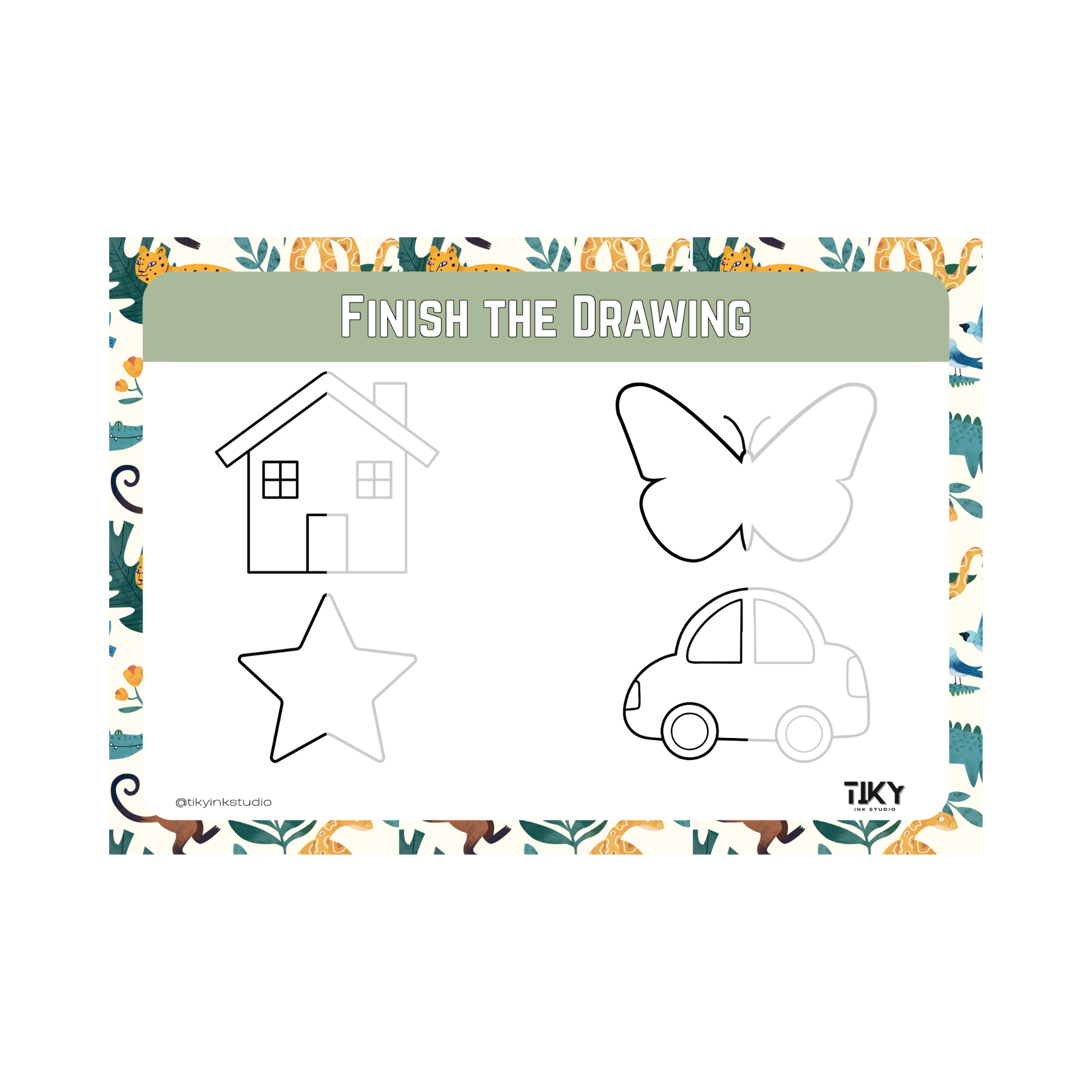 Finish the Drawing Worksheet Tiky Ink Studio Worksheet Tiky Ink Studio