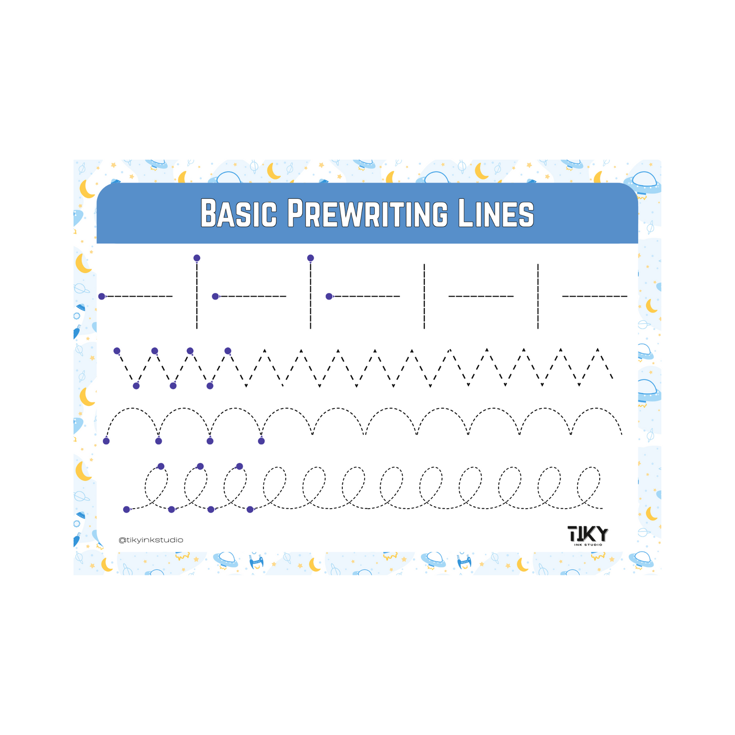 Prewriting Lines Worksheet Tiky Ink Studio Worksheet Tiky Ink Studio