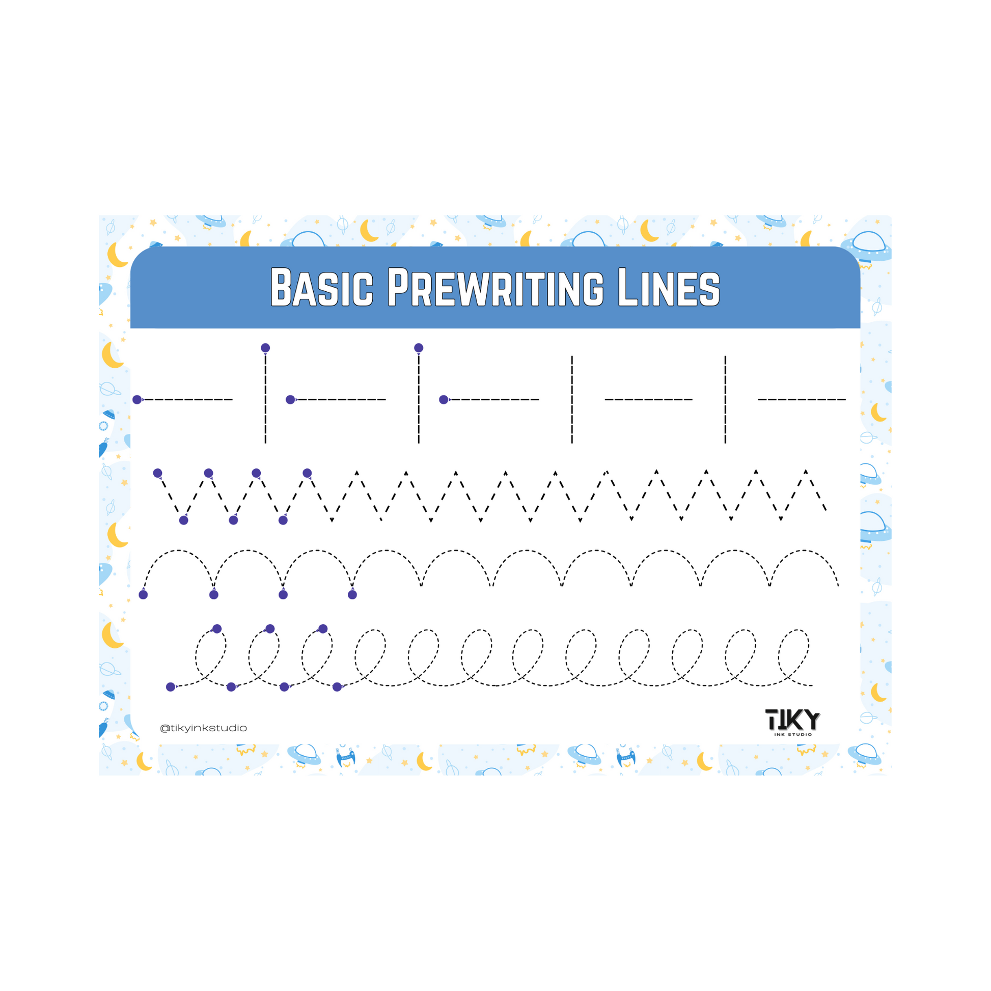 Prewriting Lines Worksheet Tiky Ink Studio Worksheet Tiky Ink Studio