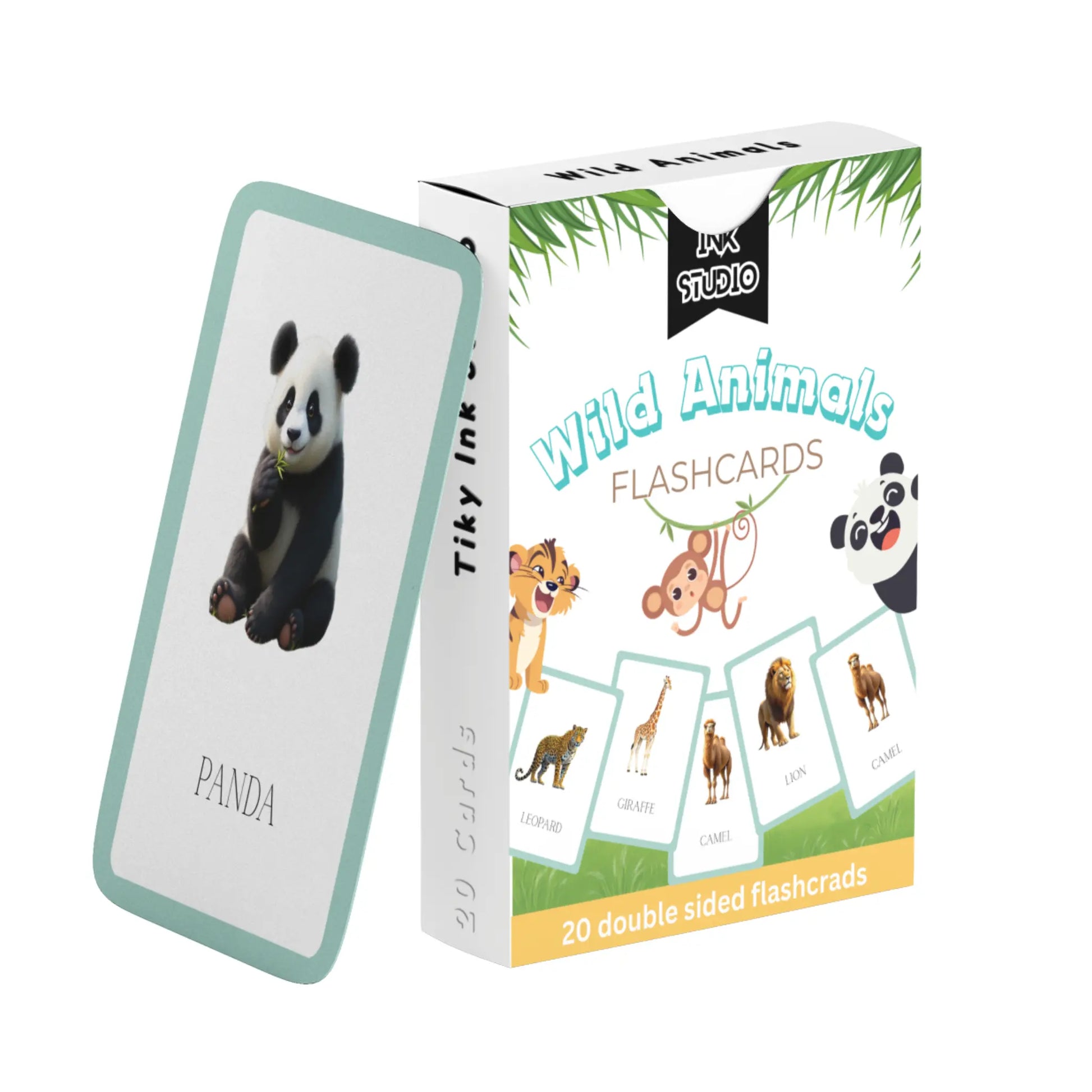 Wild Animals Flashcards Tiky Ink Studio Flashcards Tiky Ink Studio