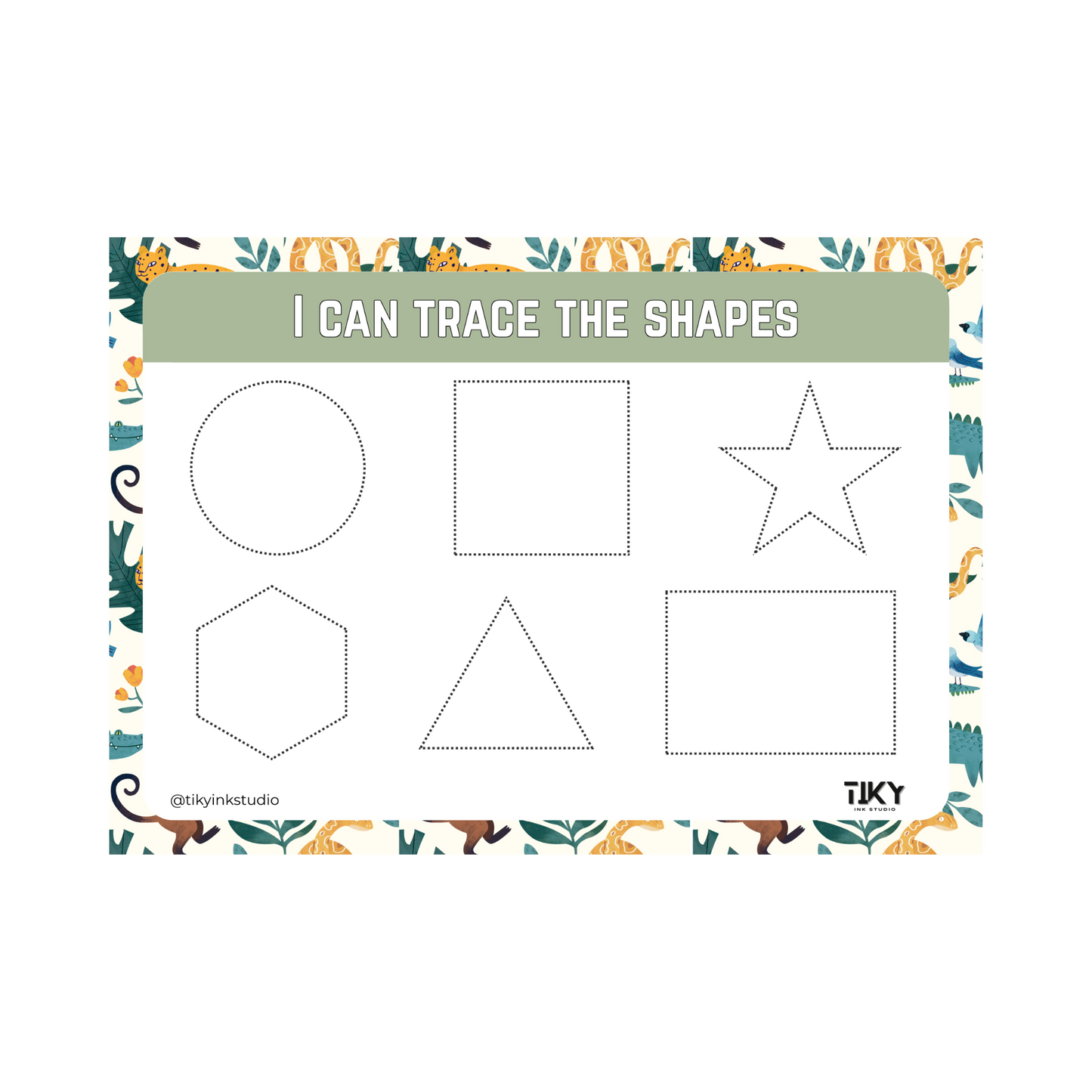 Tracing Shapes Worksheet Tiky Ink Studio Worksheet Tiky Ink Studio