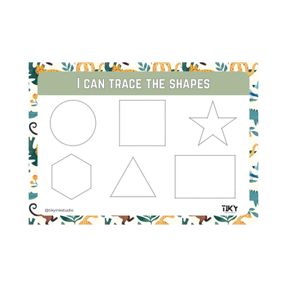 Tracing Shapes Worksheet Tiky Ink Studio Worksheet Tiky Ink Studio