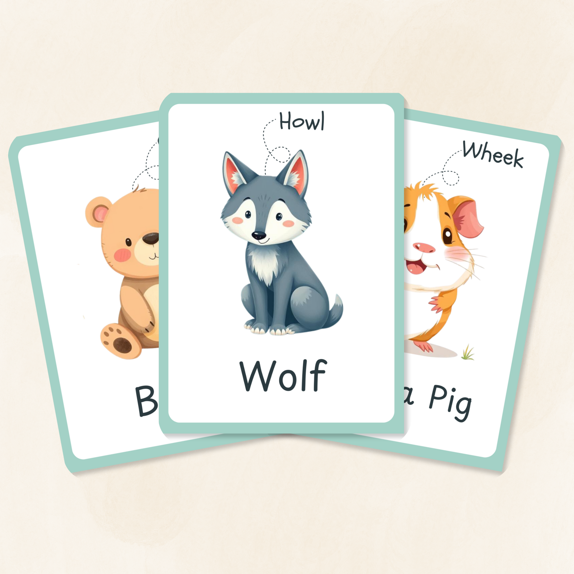 Animal Sounds Flashcards Tiky Ink Studio Flashcards Tiky Ink Studio