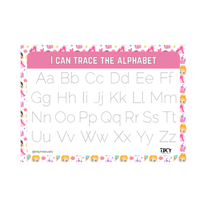 Tracing Alphabet Worksheet Tiky Ink Studio Worksheet Tiky Ink Studio