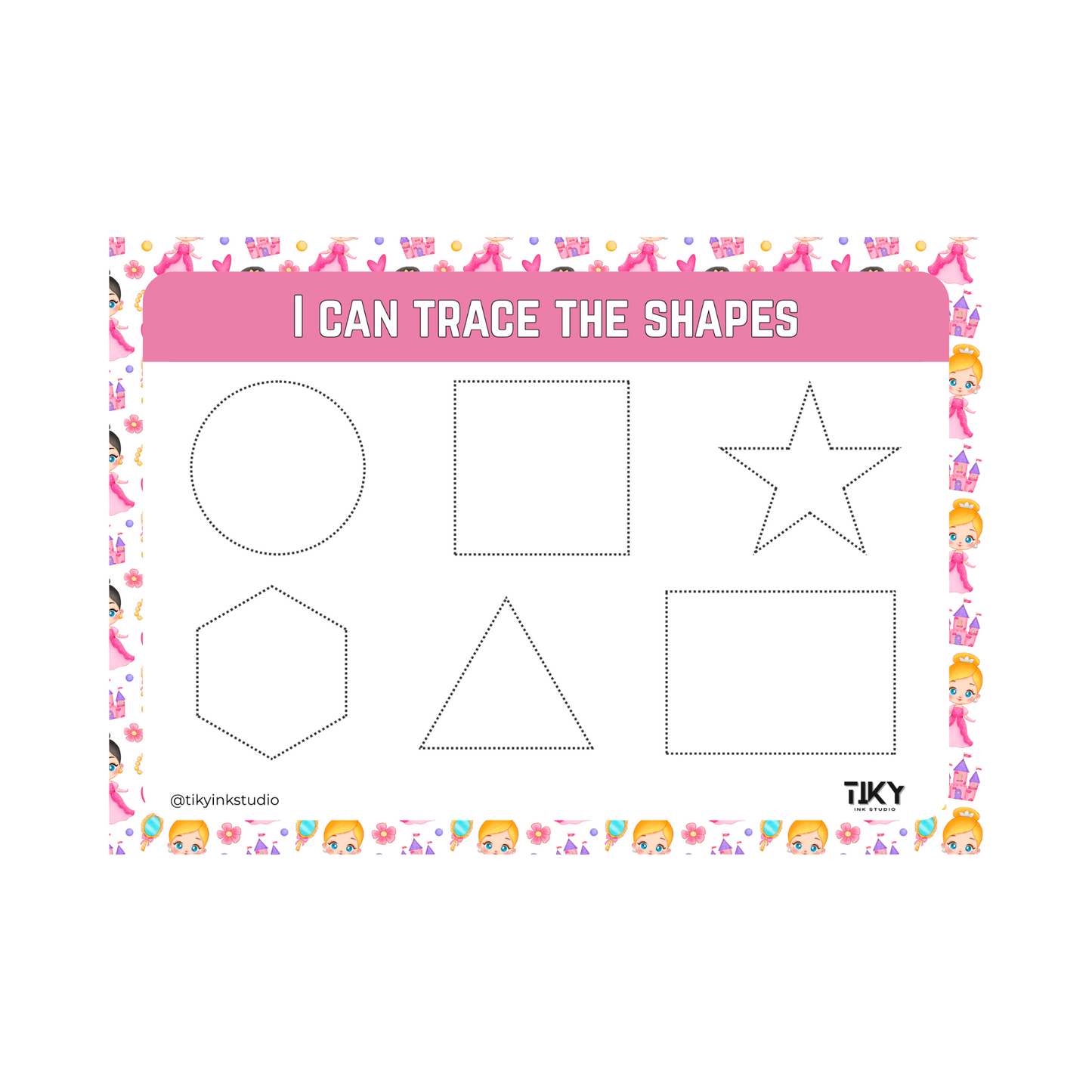 Tracing Shapes Worksheet Tiky Ink Studio Worksheet Tiky Ink Studio