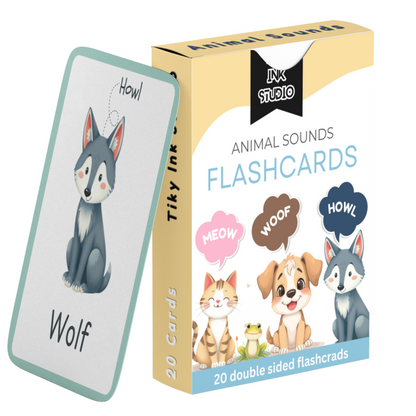 Animal Sounds Flashcards Tiky Ink Studio Flashcards Tiky Ink Studio