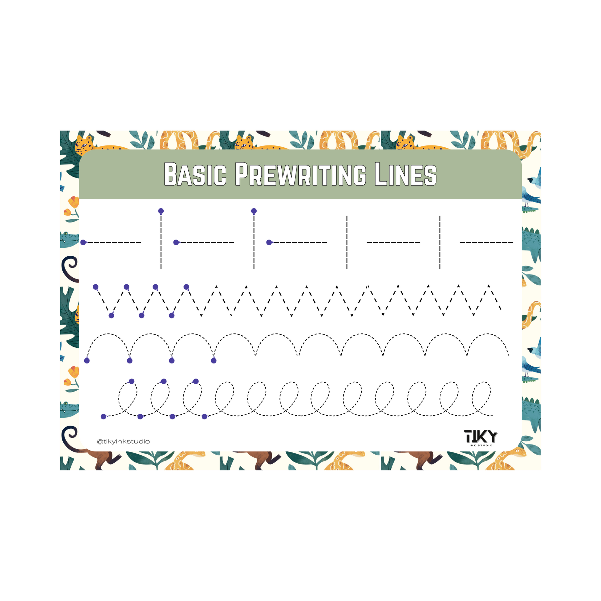 Prewriting Lines Worksheet Tiky Ink Studio Worksheet Tiky Ink Studio