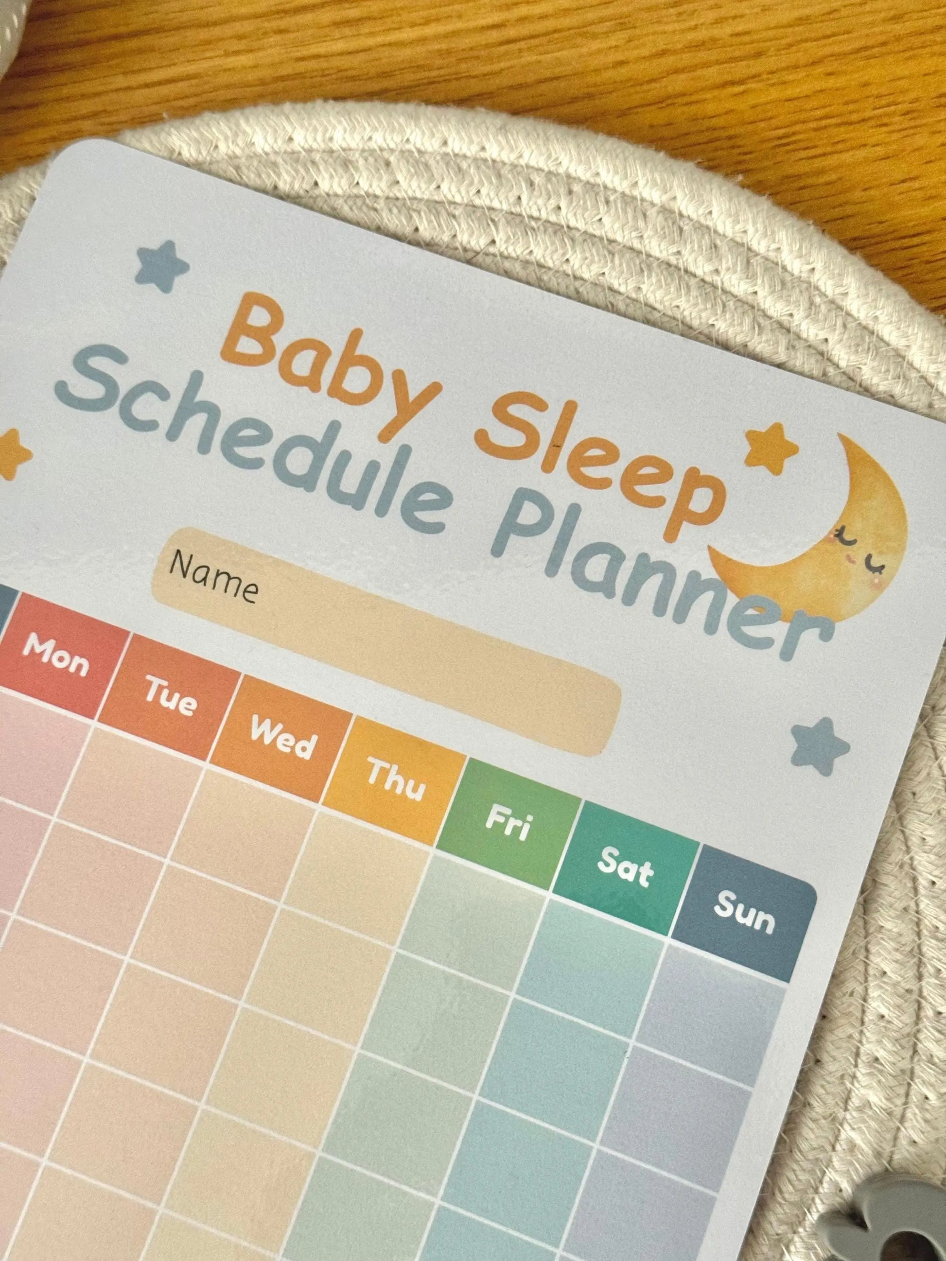 Baby Sleep Schedule Planner Tiky Ink Studio Planner Tiky Ink Studio