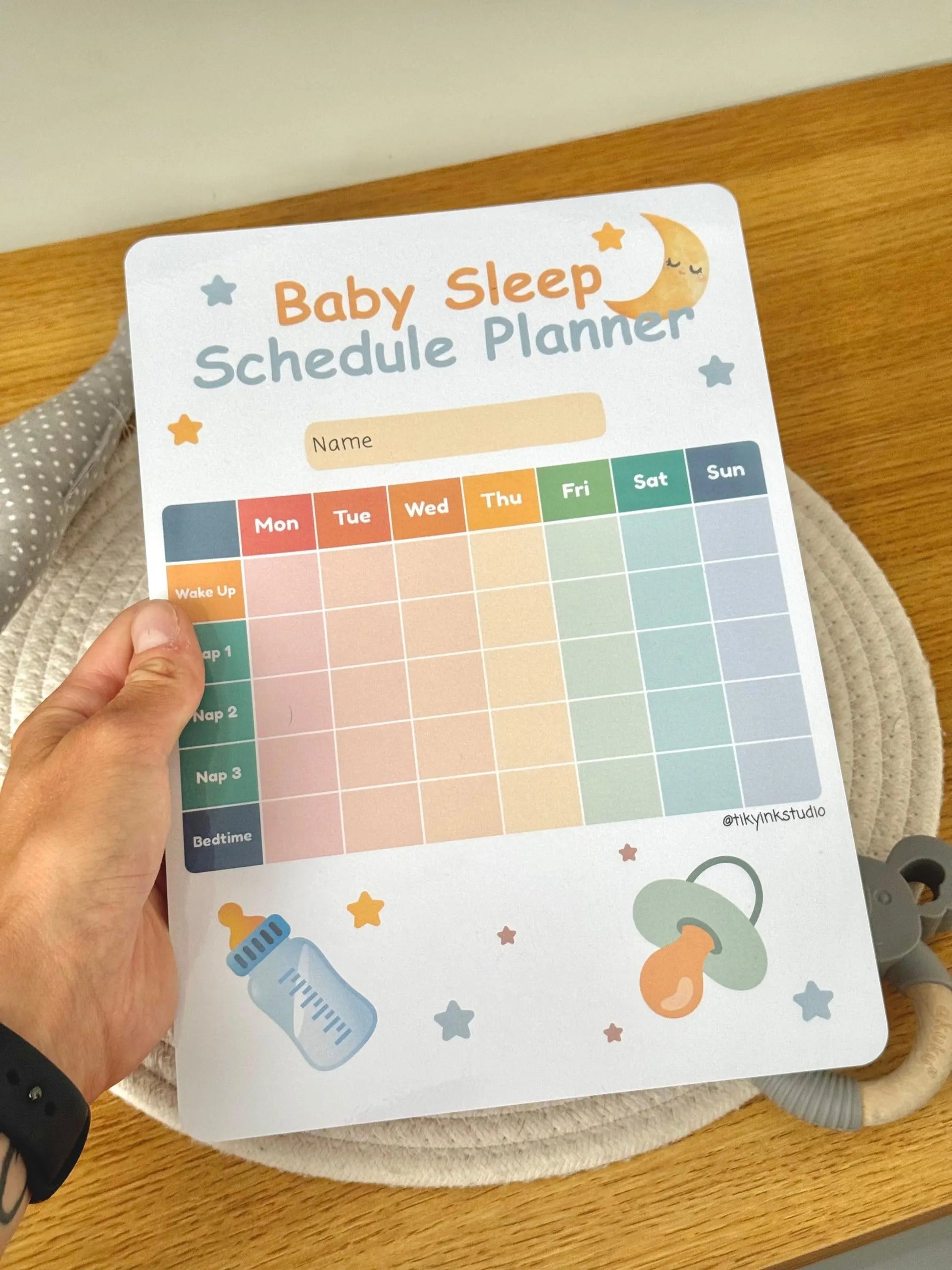 Baby Sleep Schedule Planner Tiky Ink Studio Planner Tiky Ink Studio