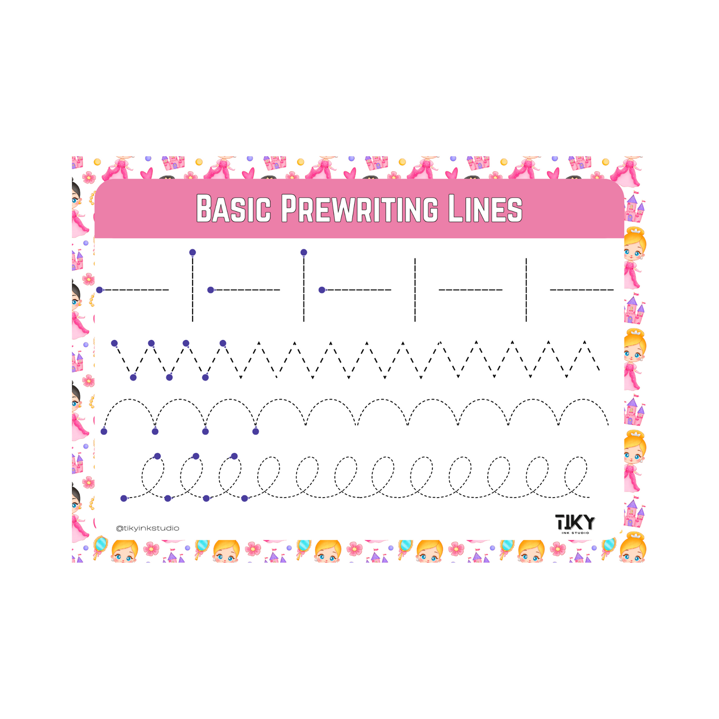 Prewriting Lines Worksheet Tiky Ink Studio Worksheet Tiky Ink Studio