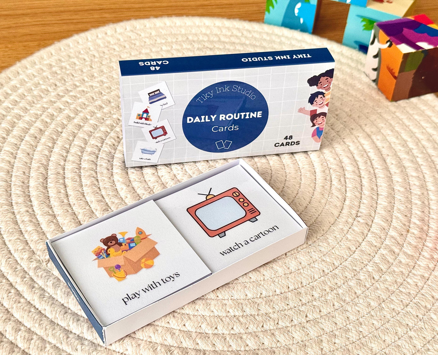Daily Routine Cards Tiky Ink Studio Flashcards Tiky Ink Studio