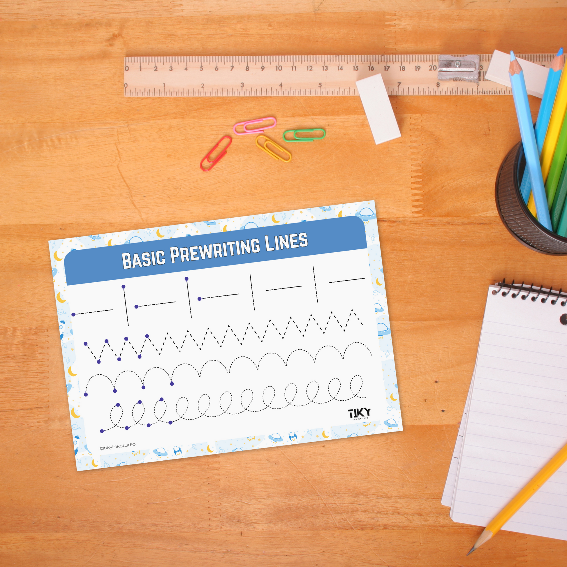 Prewriting Lines Worksheet Tiky Ink Studio Worksheet Tiky Ink Studio