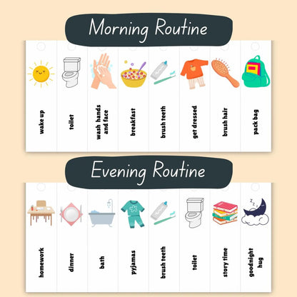 Morning & Evening Flip Routine Chart